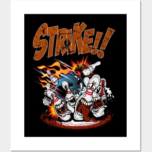 Bowling Strike Pin Fun Posters and Art